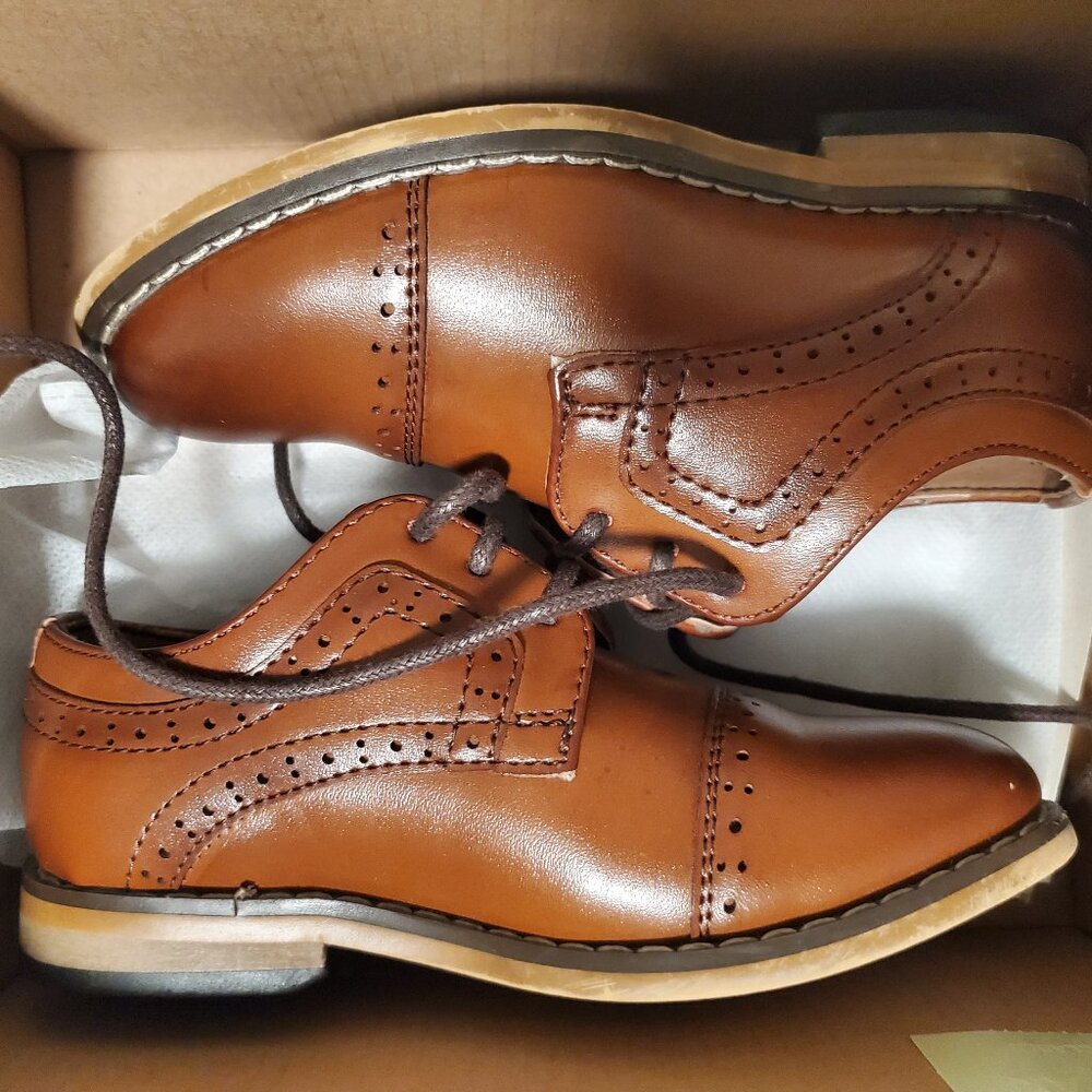 Stacy Adams Cognac Dickinson Boys' Toddler Oxford Shoes 6M 43418